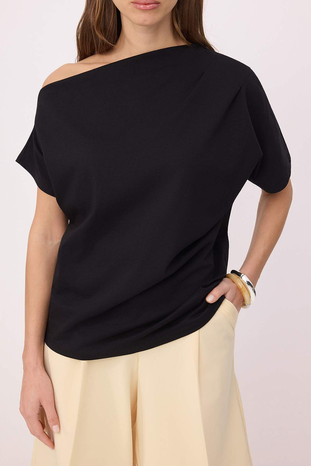 Ekru Regular/Normal Kal?p Kay?k Yaka K?sa Kollu 24/1 penye suprem Orme T-Shirt TWOSS26TS00184 - Trendyolmilla фото 7