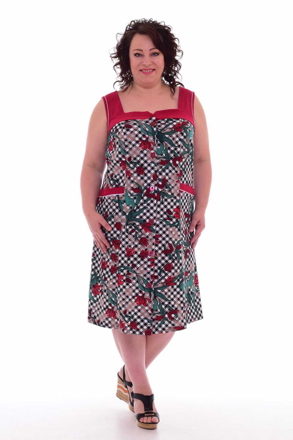 Халат женский 3-192а (клетка)