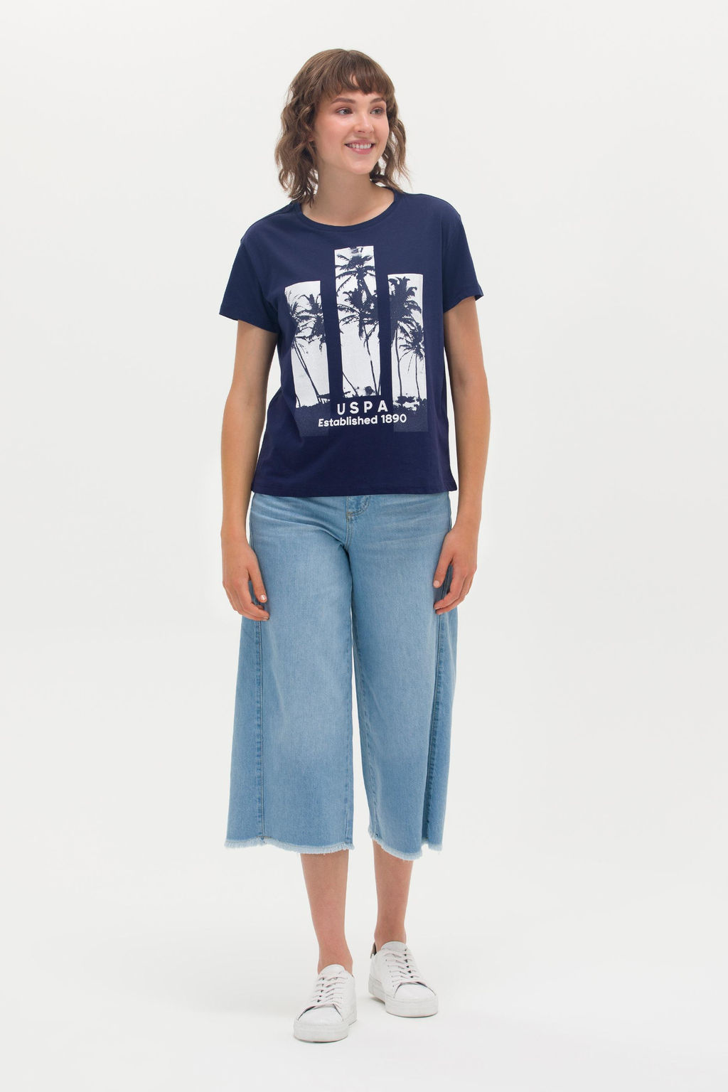 Женская темно-синяя футболка - U.s. polo assn фото 4