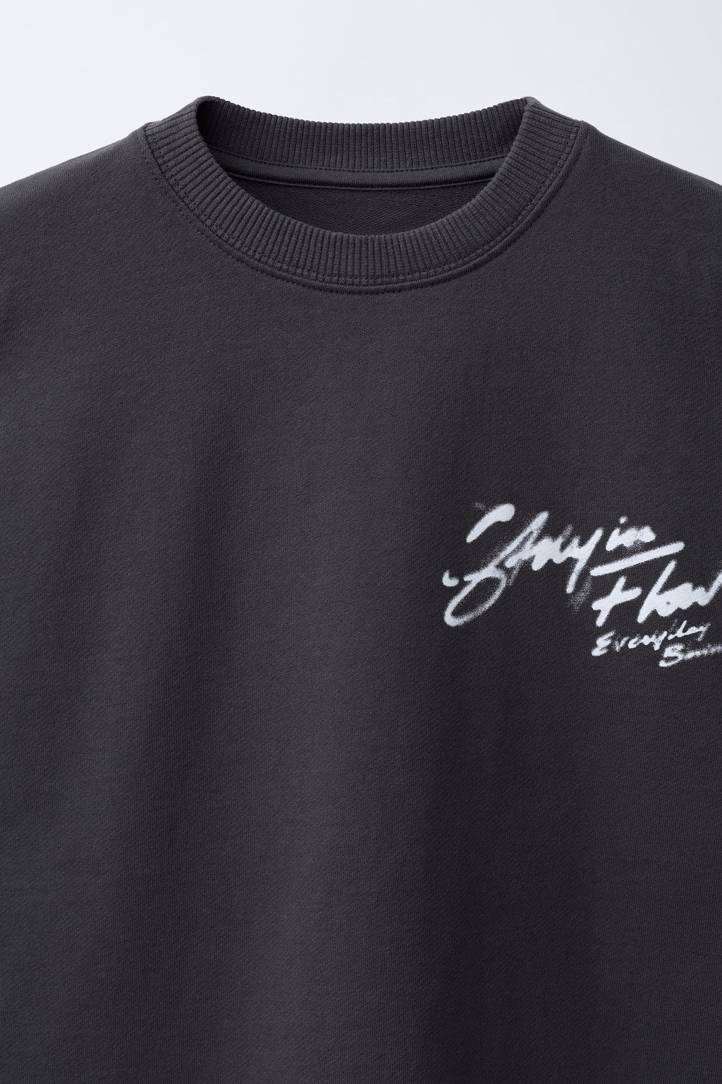 CAMISETA FELPA ESTAMPADA GRAFFITI / Antracita oscuro - Zara фото 4