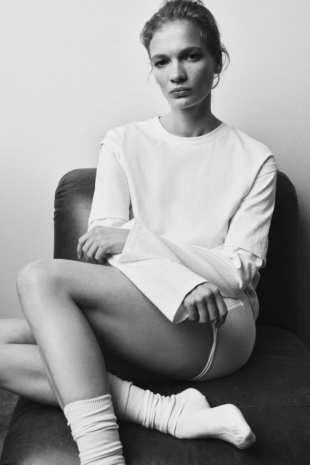 DOUBLE EFFECT LONG SLEEVE T-SHIRT - Zara фото 2