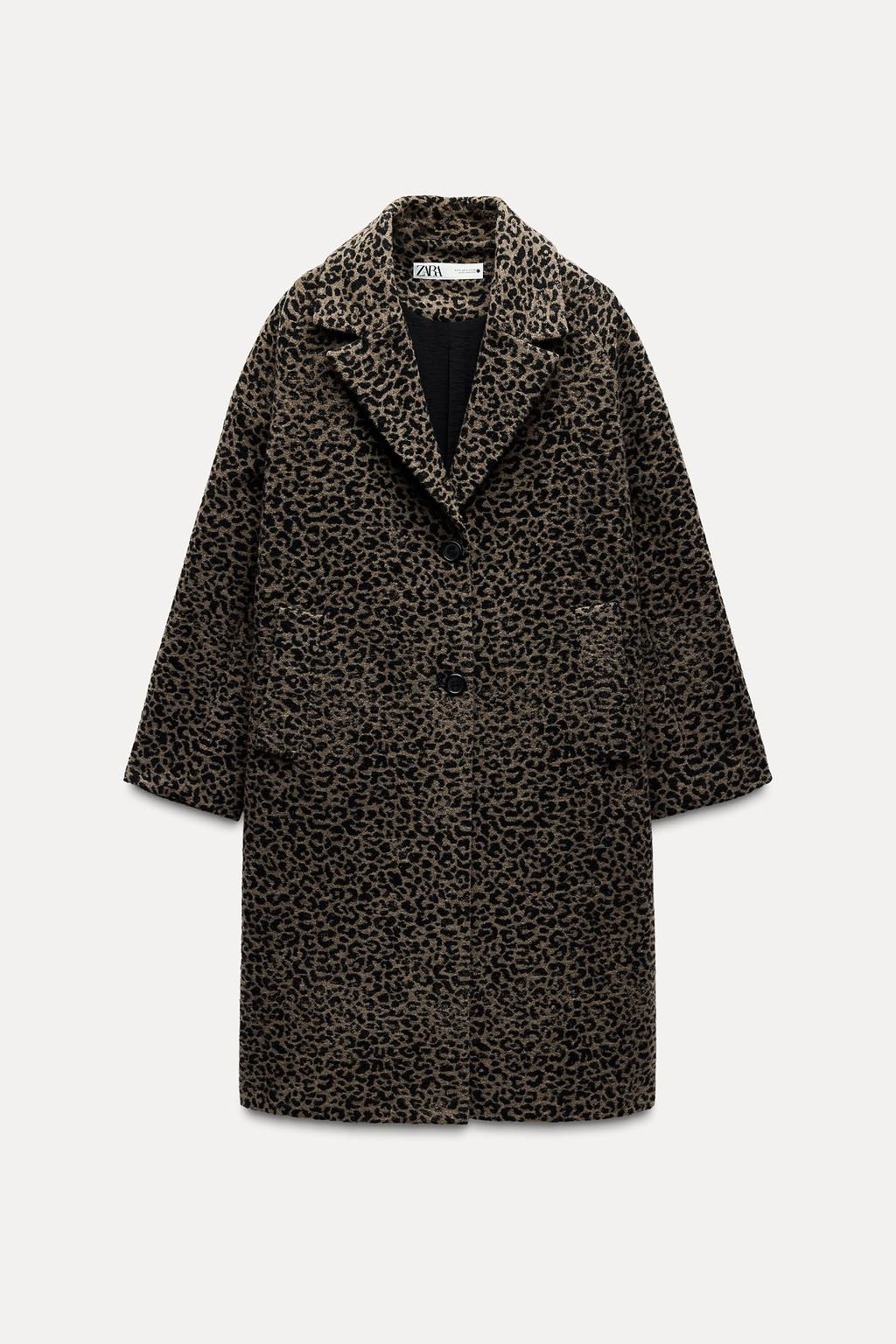 ANIMAL PRINT WOOL BLEND COAT ZW COLLECTION - Zara фото 3
