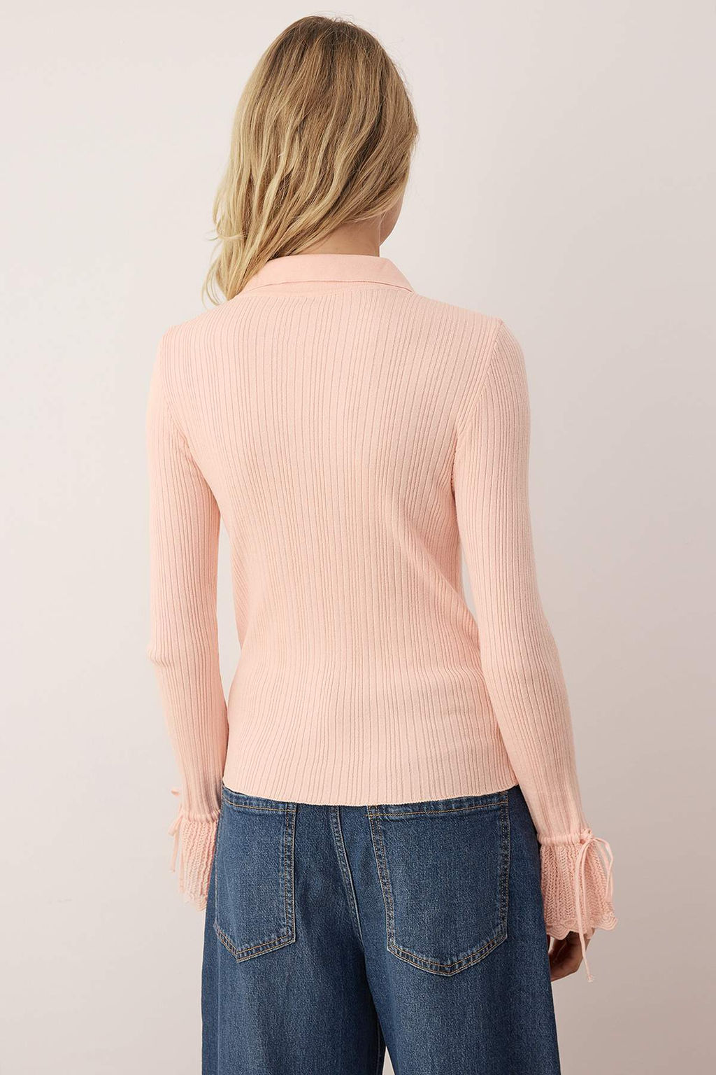 Ekru Merserize Gorunumlu Fitilli Polo Yaka Triko H?rka TWOAW26HI00111 - Trendyolmilla фото 19