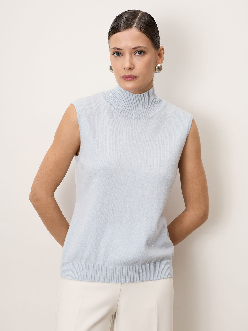 Джемпер женский из кашемира 6051 аквамарин