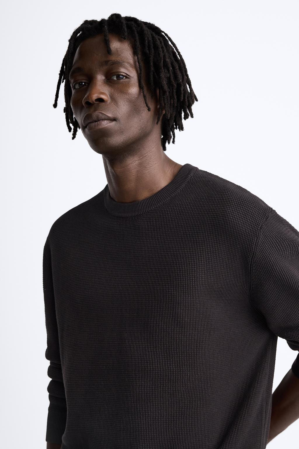 BASIC TEXTURED SWEATER - Zara фото 22