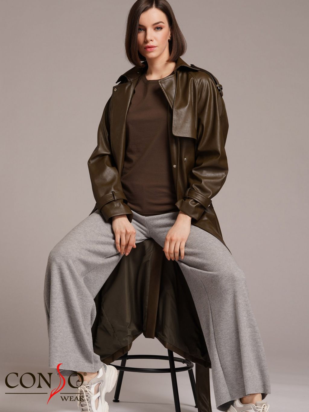 Conso/SL 210101 - khaki Тренч  фото 5
