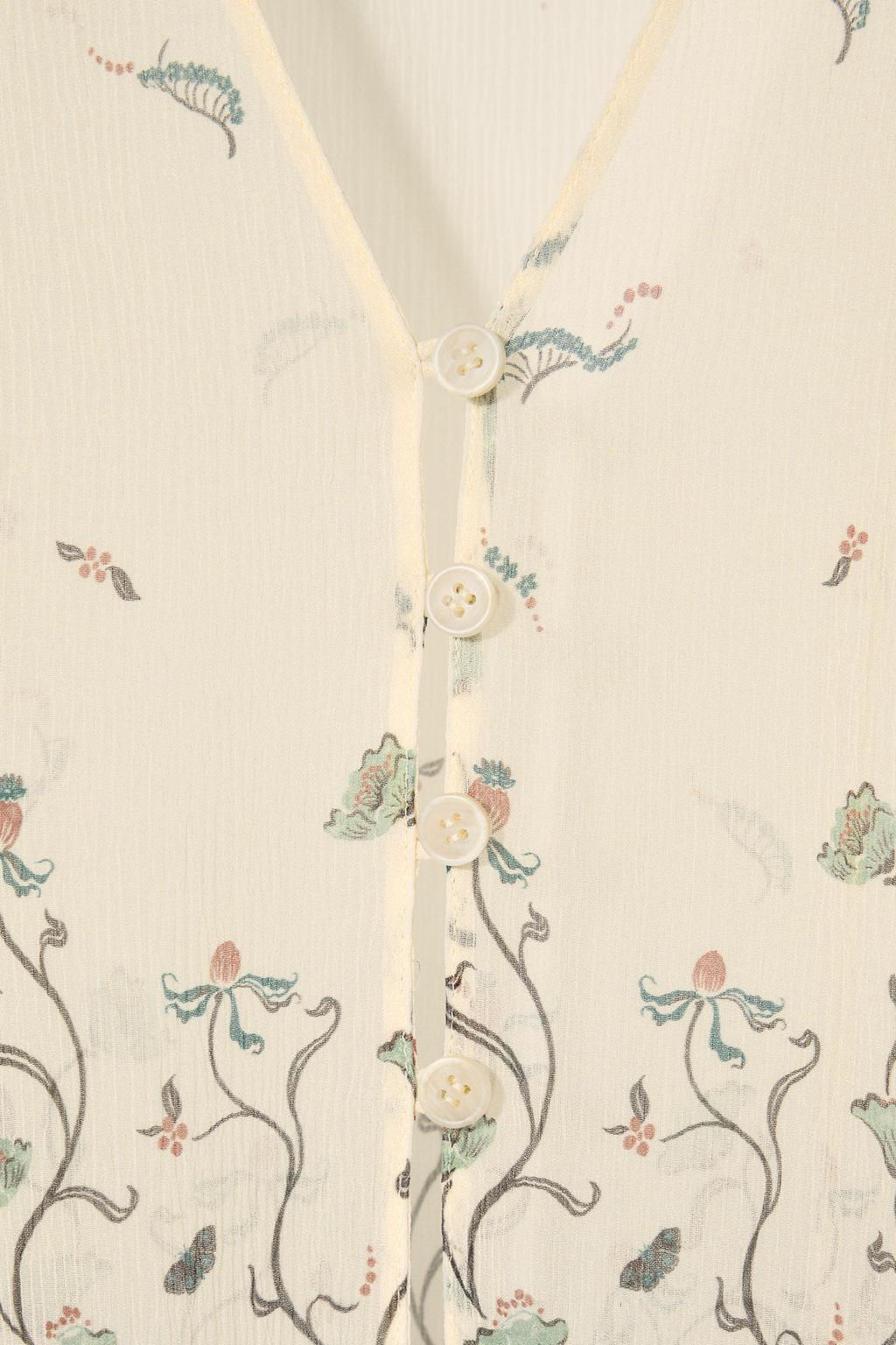 SILK PRINTED BLOUSE KATE MOSS X ZARA  фото 4