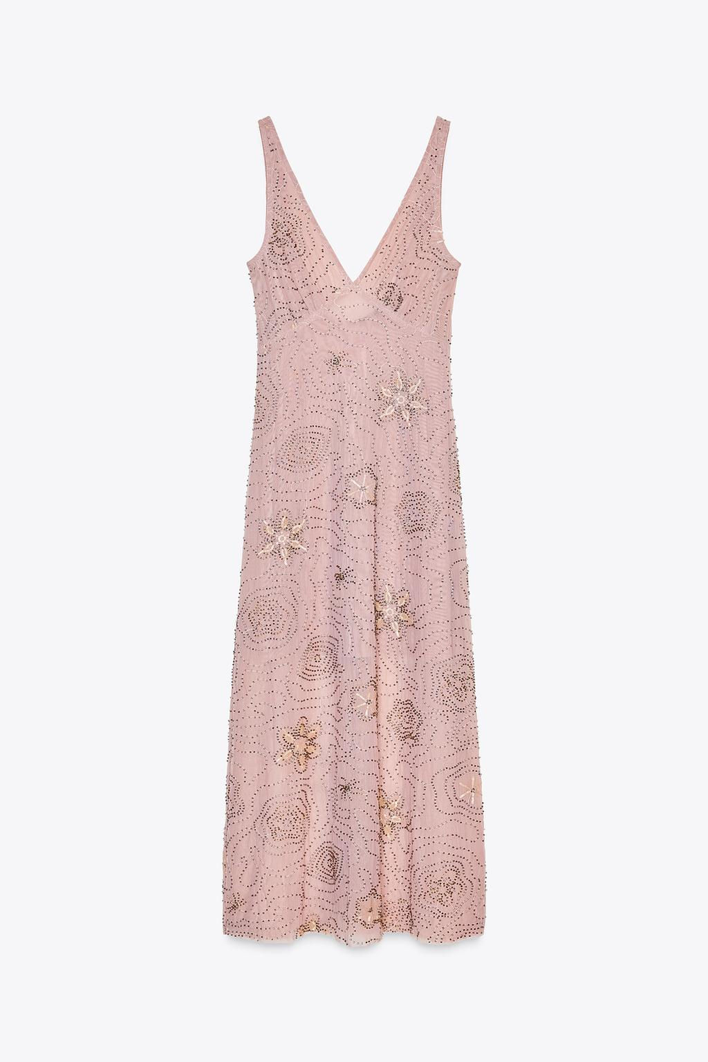 MIDI DRESS WITH BEADS