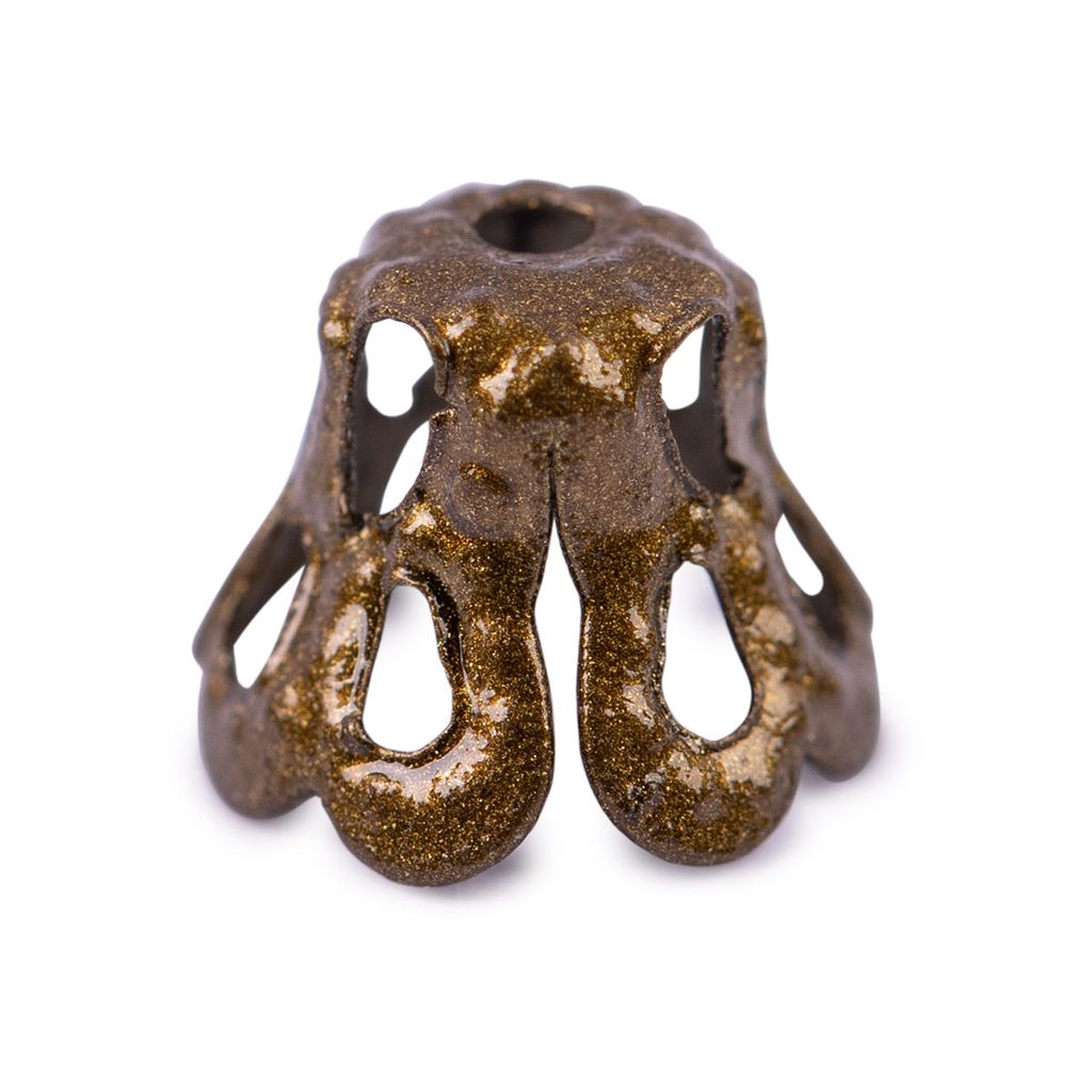 Zlatka Розетка для бус DC-003/5 7 мм 2 мм 5 шт №04 под бронзу