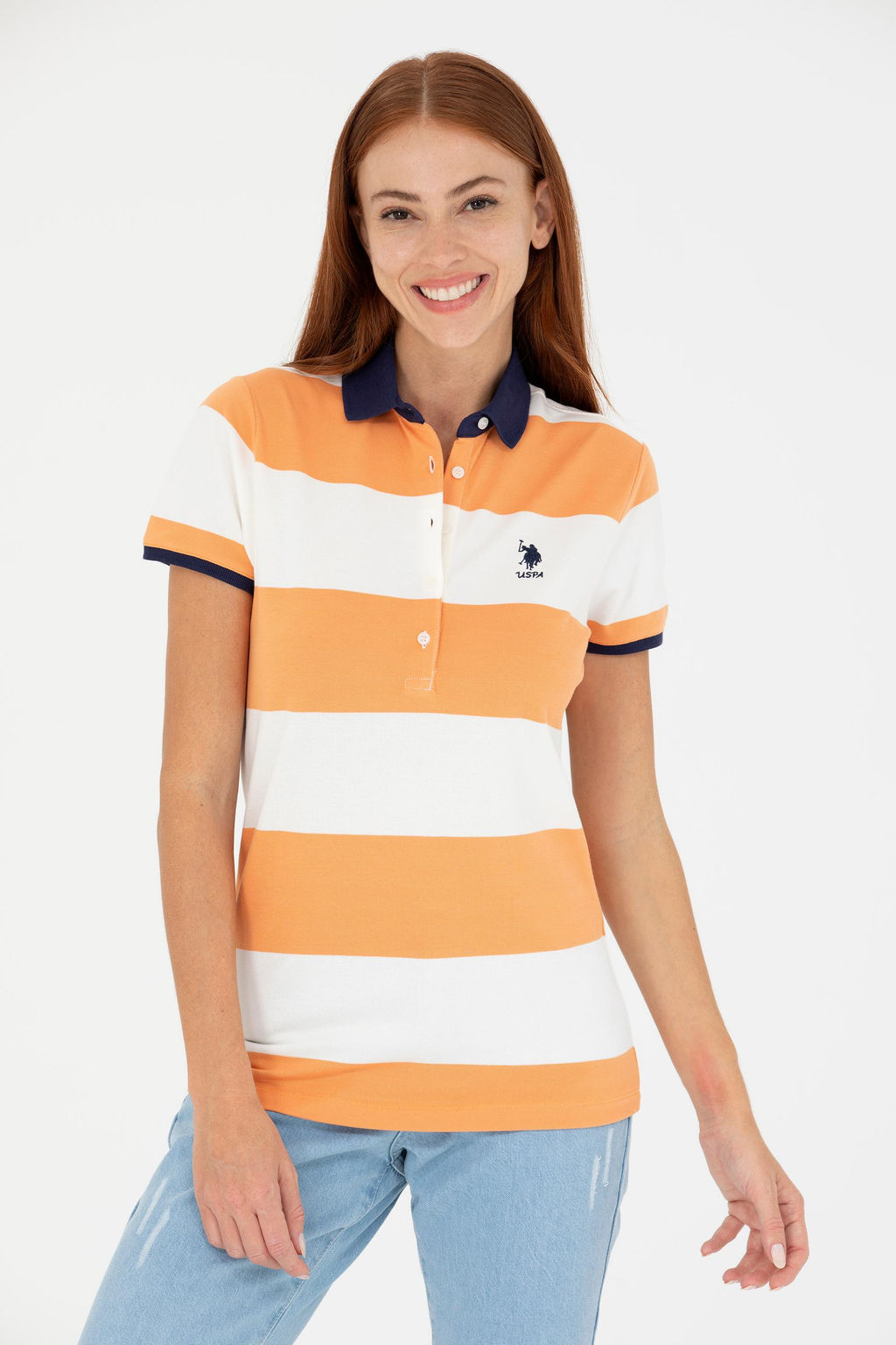 Женская оранжевая футболка - U.s. polo assn фото 15