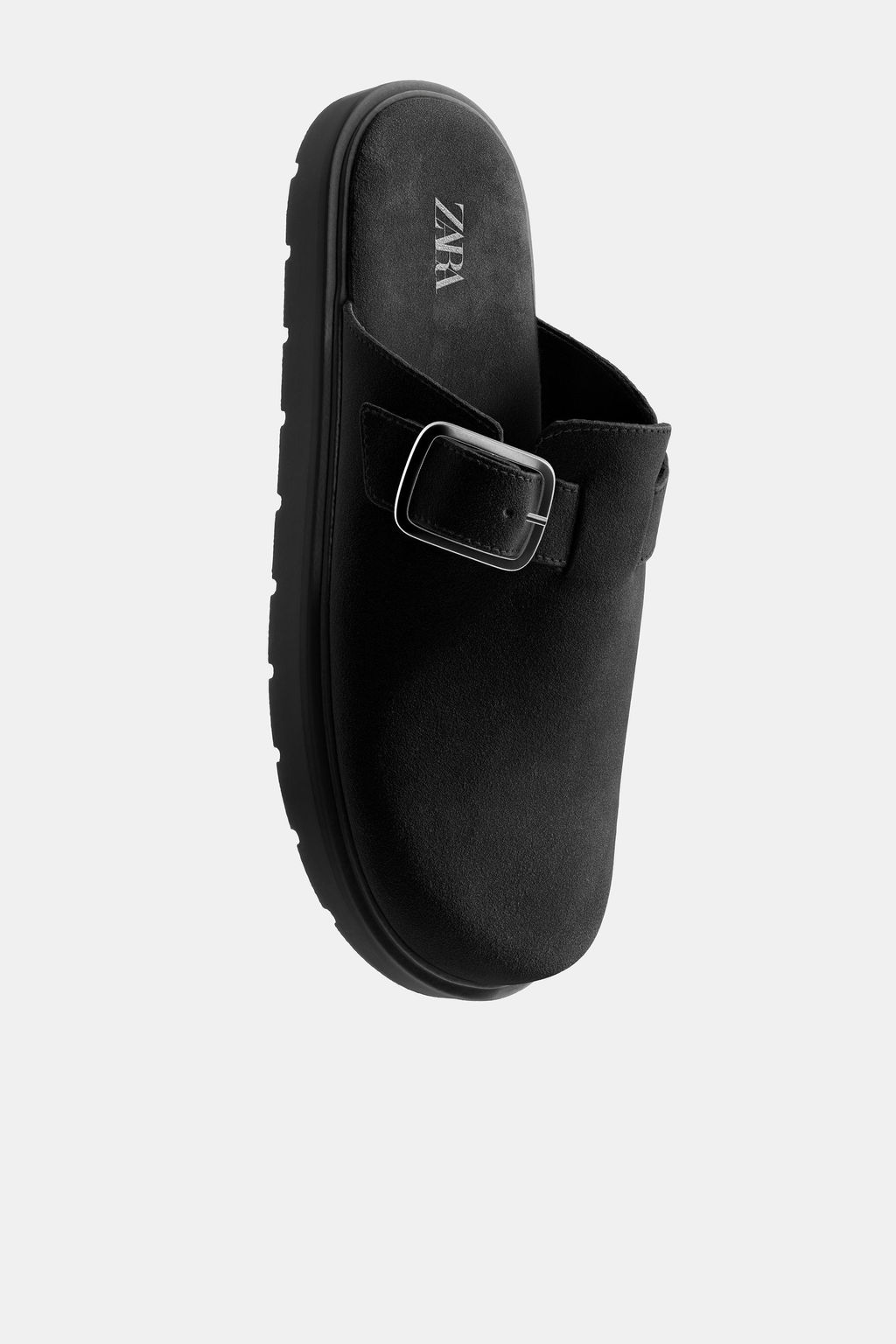 LEATHER BUCKLE CLOGS