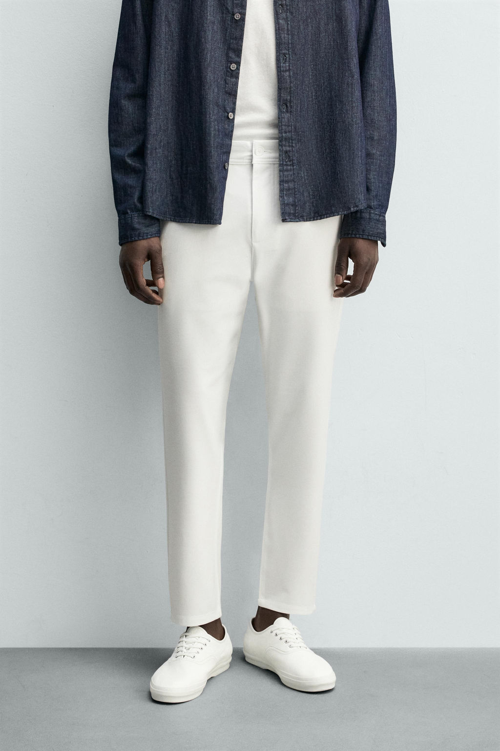 PANTAL?N CHINO ESTRUCTURA CONFORT / Blanco - Zara фото 2