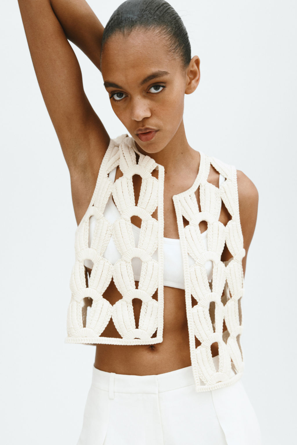 Chaleco efecto crochet - H&m фото 6