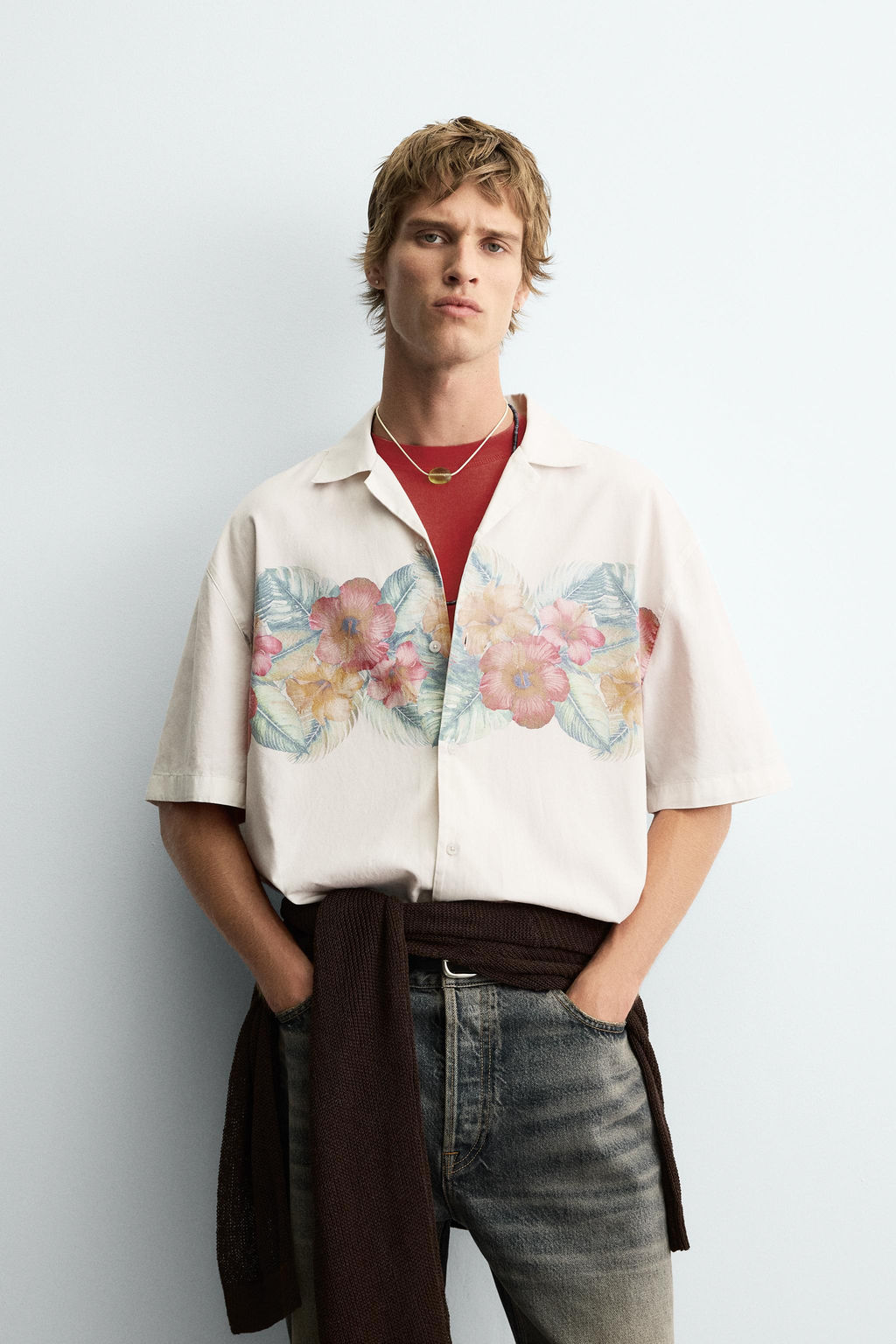 FLORAL PRINT SHIRT - Zara фото 9