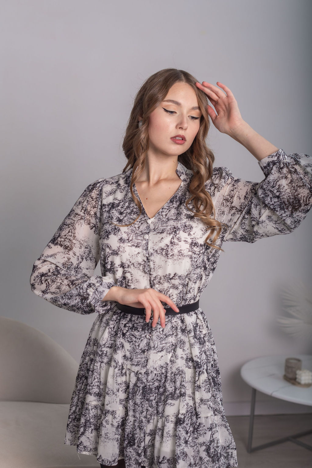 Платье Трэвис (черно-белый) - Nadi bordo фото 4