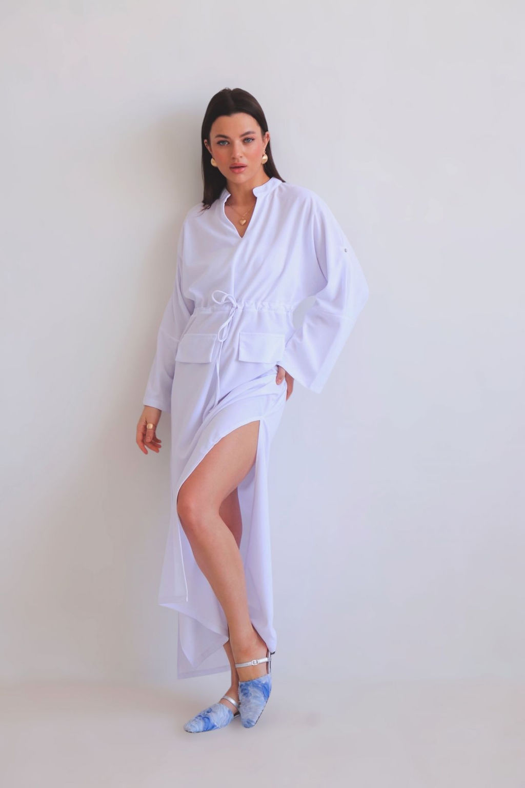 Martichelli Платье на кулиске белое  фото 4