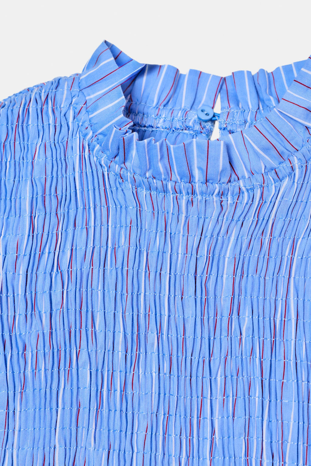 STRIPED SMOCKED SHIRT - Zara фото 10