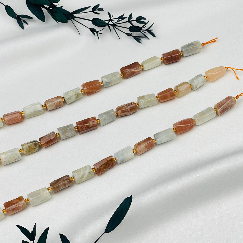 Бусины для украшений из Лунного камня микс - Радуга самоцветов фото 3