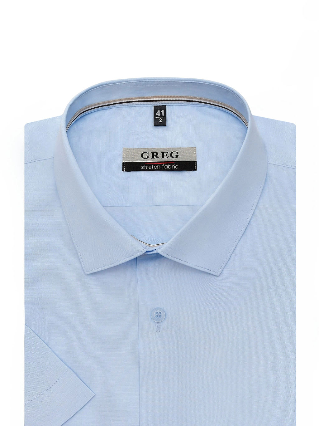Сорочка мужская короткий рукав GREG 210/207/ZN/1p STRETCH
