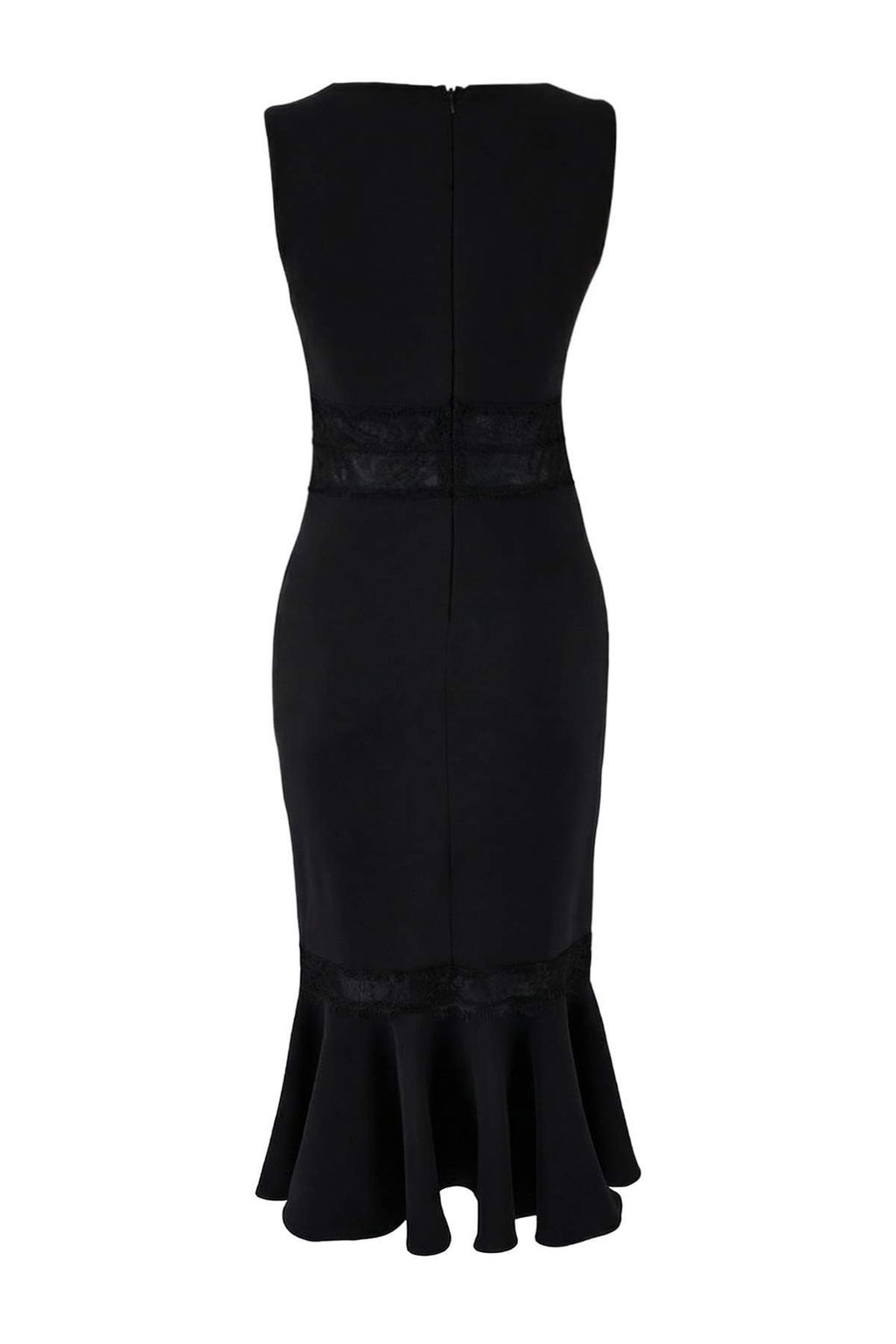 Siyah Dantel Detayl? Dokuma Midi Astars?z S?k/Gece Elbise TPRSS26EL00014 - Trendyolmilla фото 6