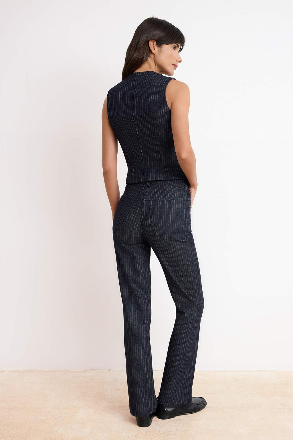 Koyu Mavi Dugmeli ve Cepli Denim Alt - Ust Tak?m TWOSS26AU00157 - Trendyolmilla фото 4