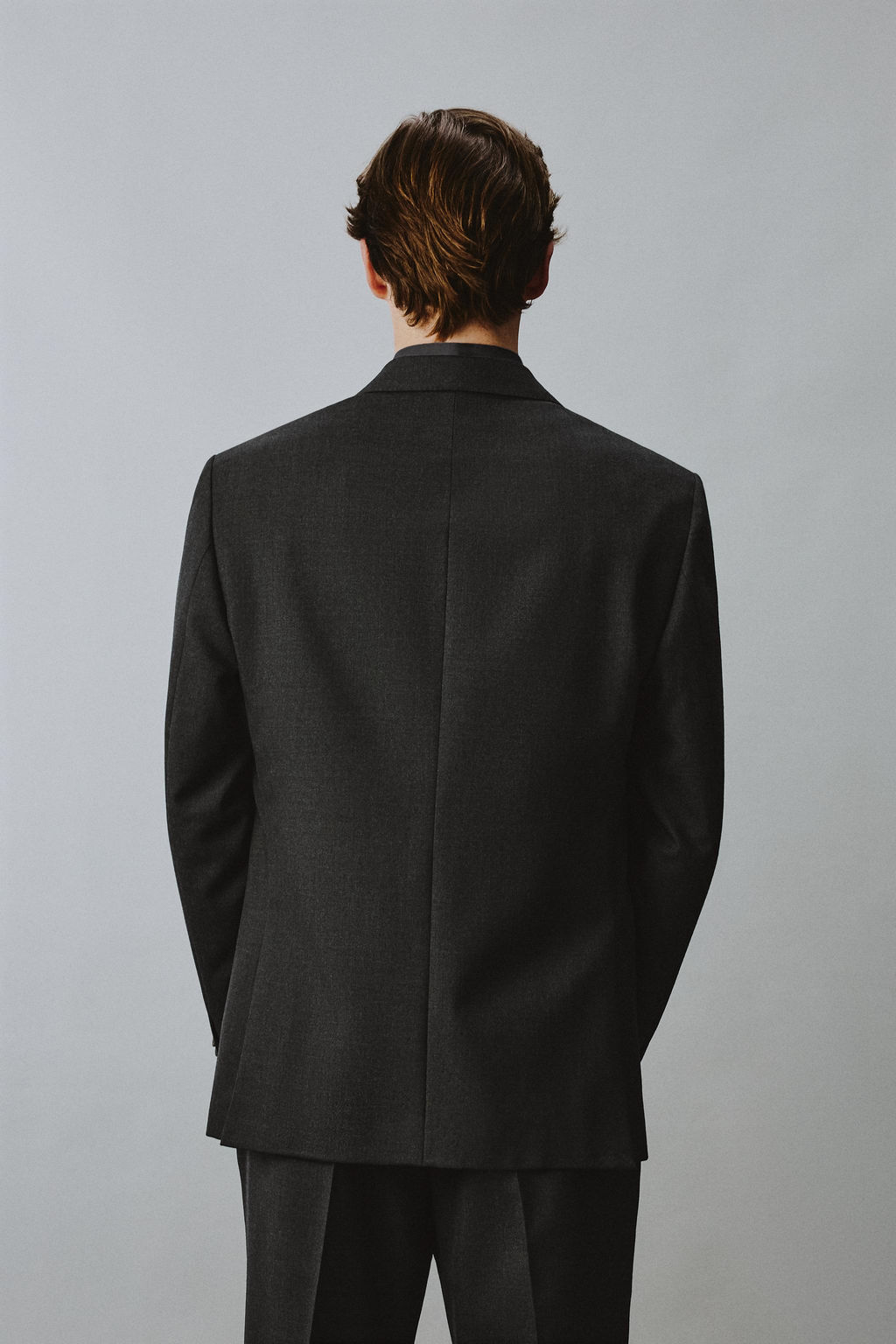 BLAZER TRAJE 100% LANA / Gris Antracita - Zara фото 3