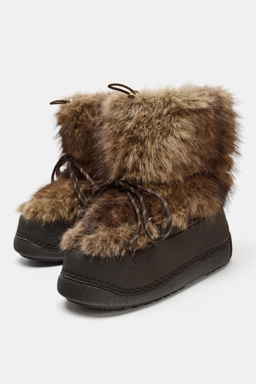 COMBINED FAUX FUR ANKLE BOOTS SKI COLLECTION - Zara фото 8