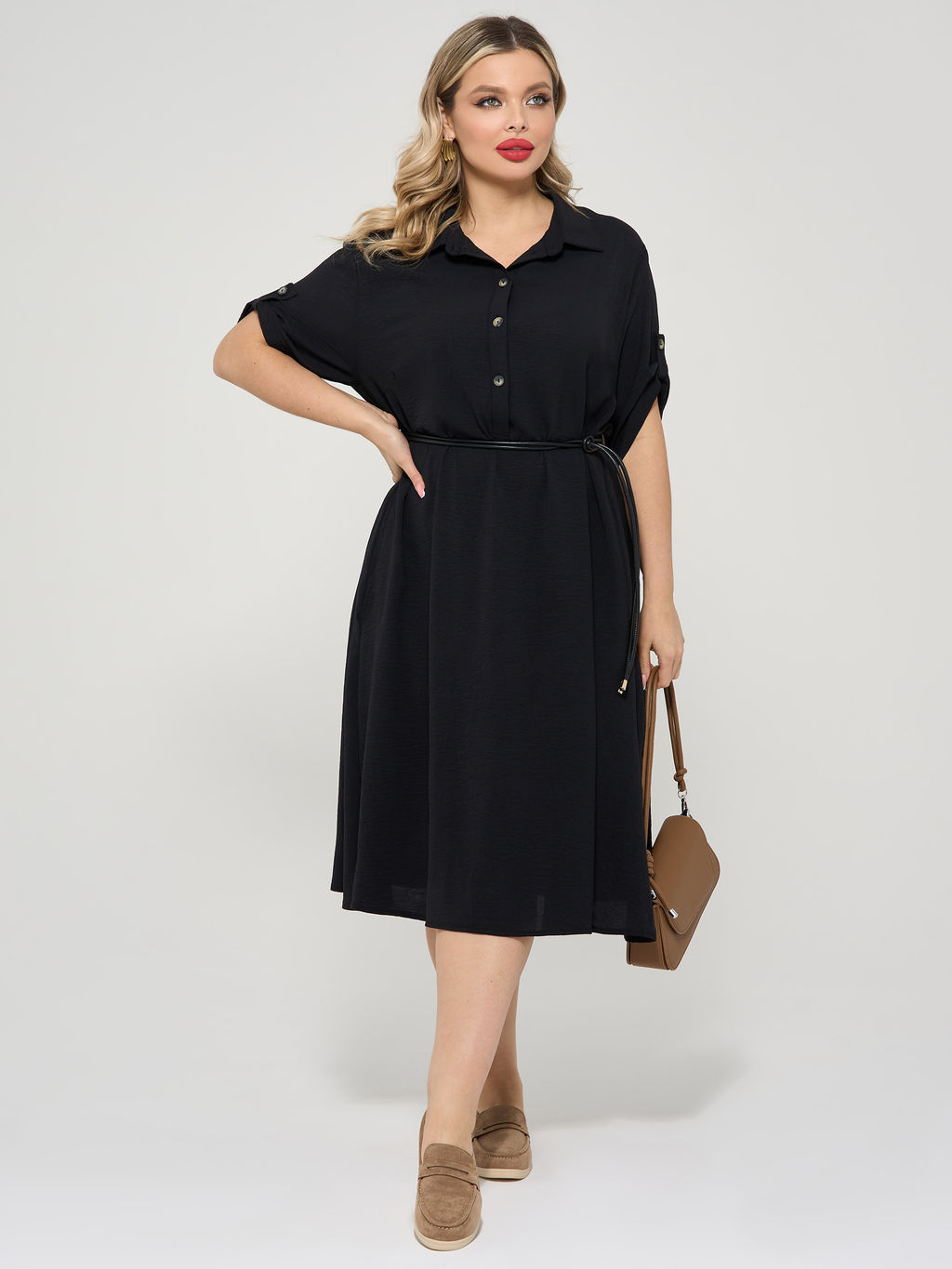 Платье 0258-1с глубокий черный - Dora фото 22