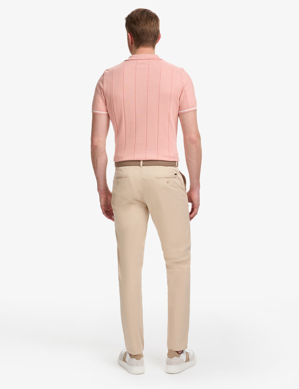 Bej Slim Fit Basic Kanvas Pantolon