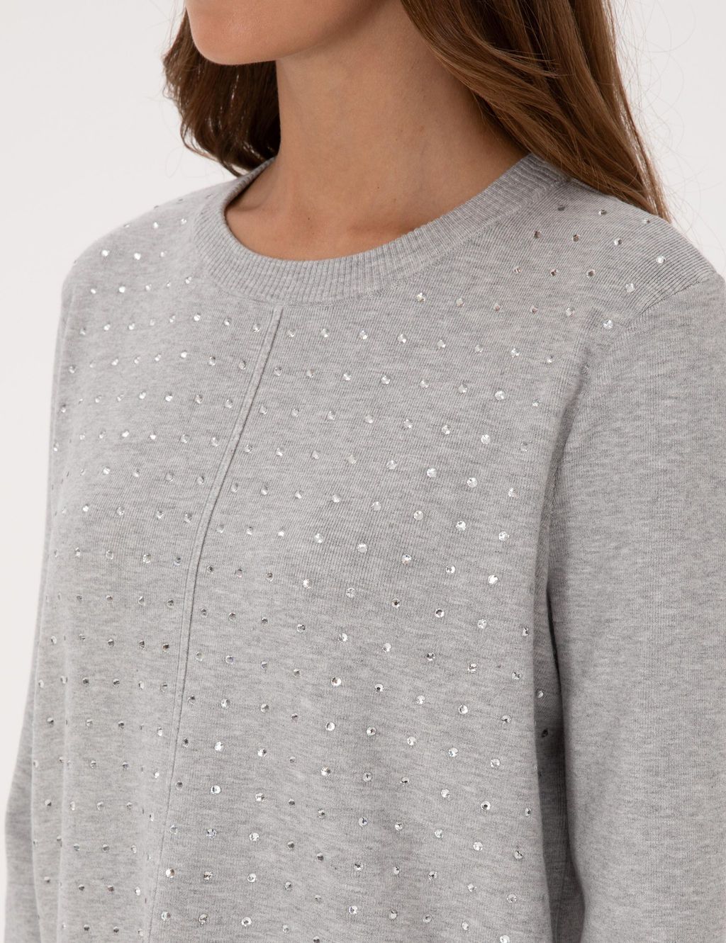 Gri Melanj Regular Fit Kazak - Pierre cardin фото 7