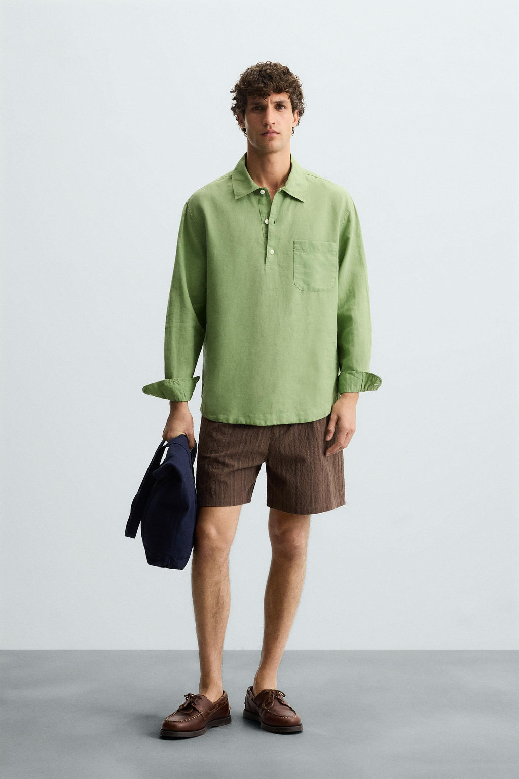 LINEN/COTTON POLO SHIRT