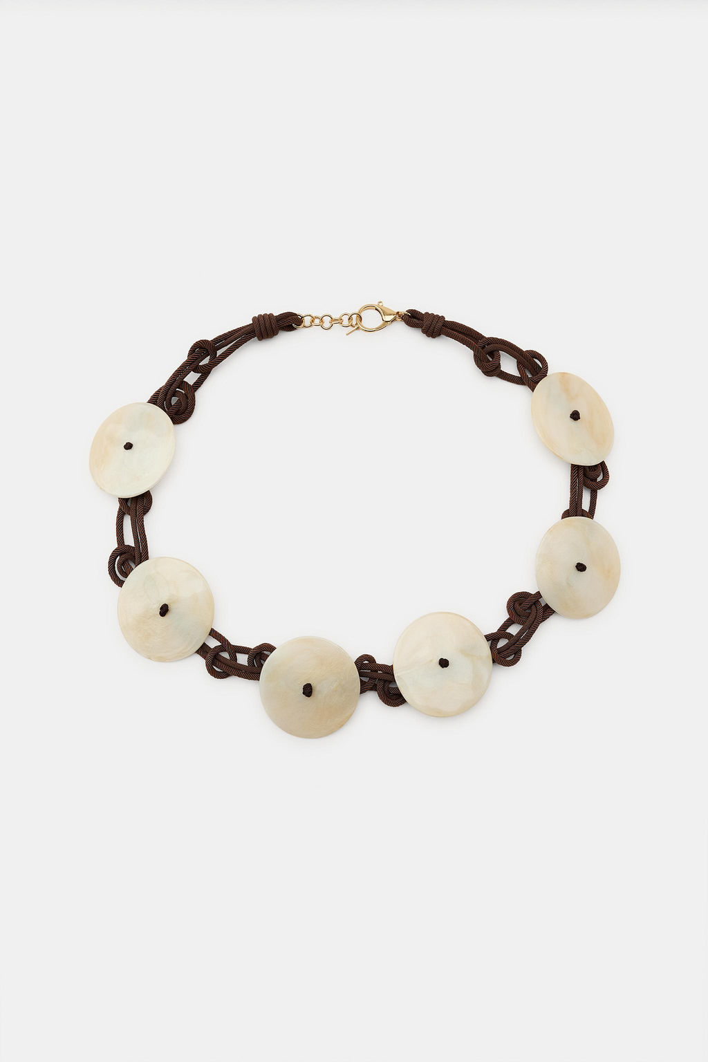 CINTUR?N CORD?N DISCOS RESINA / Marr?n - Zara фото 4