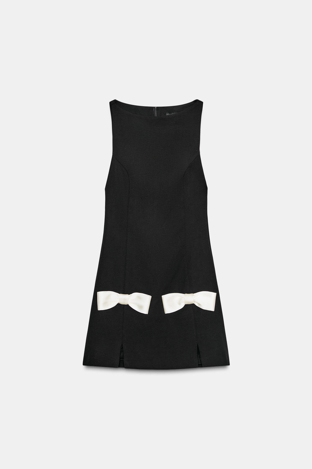 CONTRAST BOW MINI DRESS - Zara фото 3
