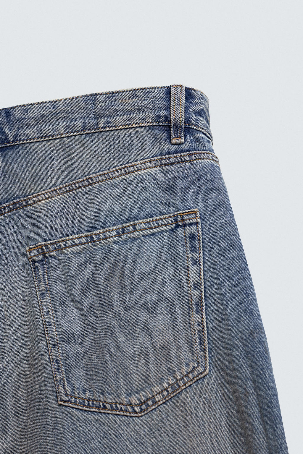 JEANS BAGGY FIT LAVADO EFECTO VINTAGE / Azul medio - Zara фото 11