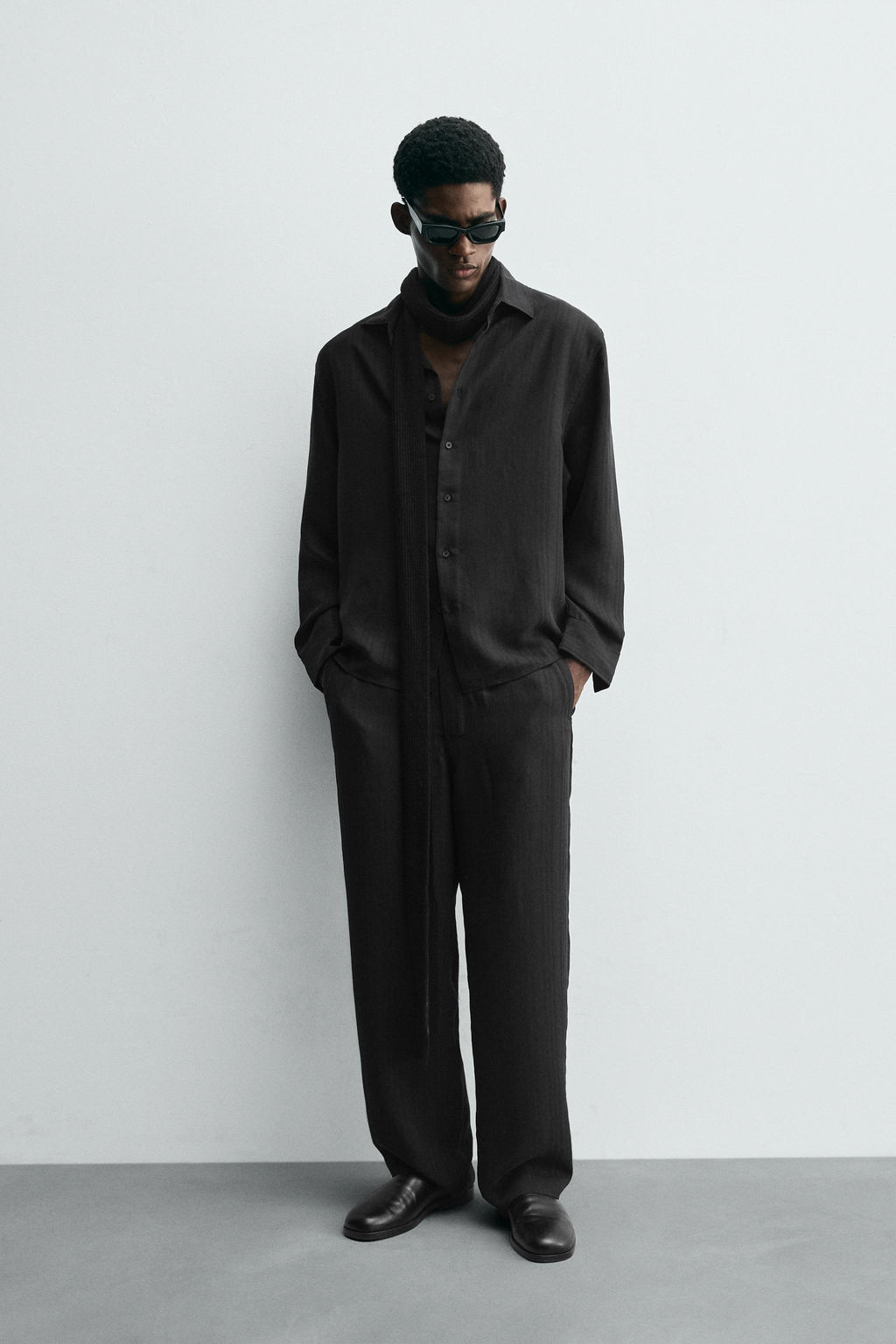 STRIPED JACQUARD TROUSERS