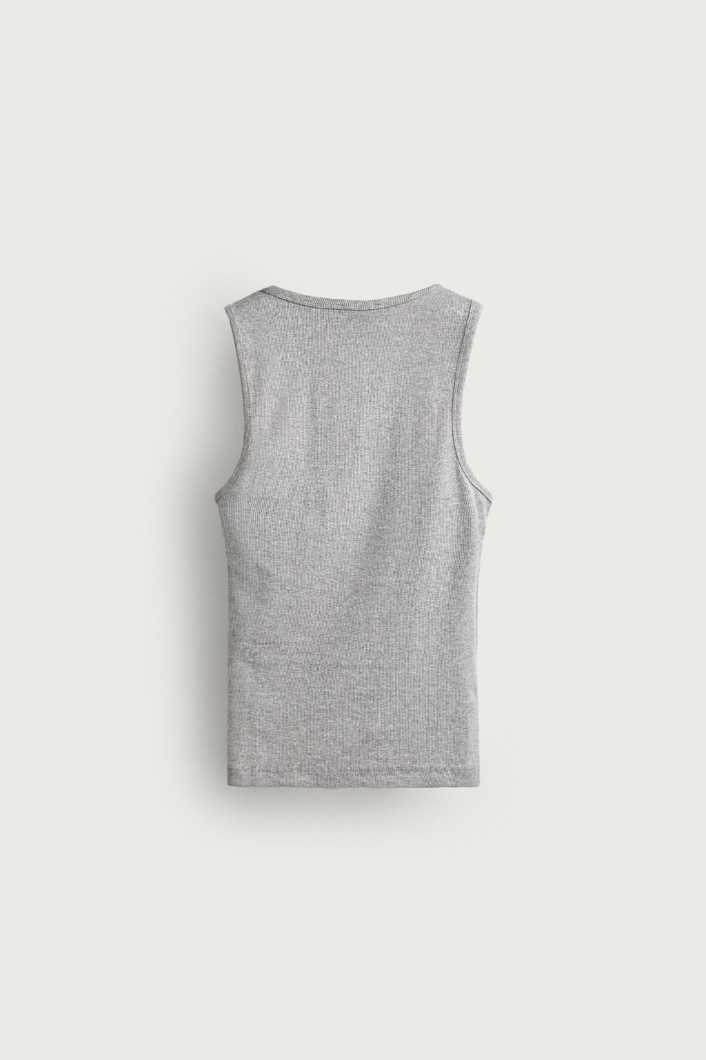 CAMISETA TANK RIB B?SICA / Gris vigor? - Zara фото 2