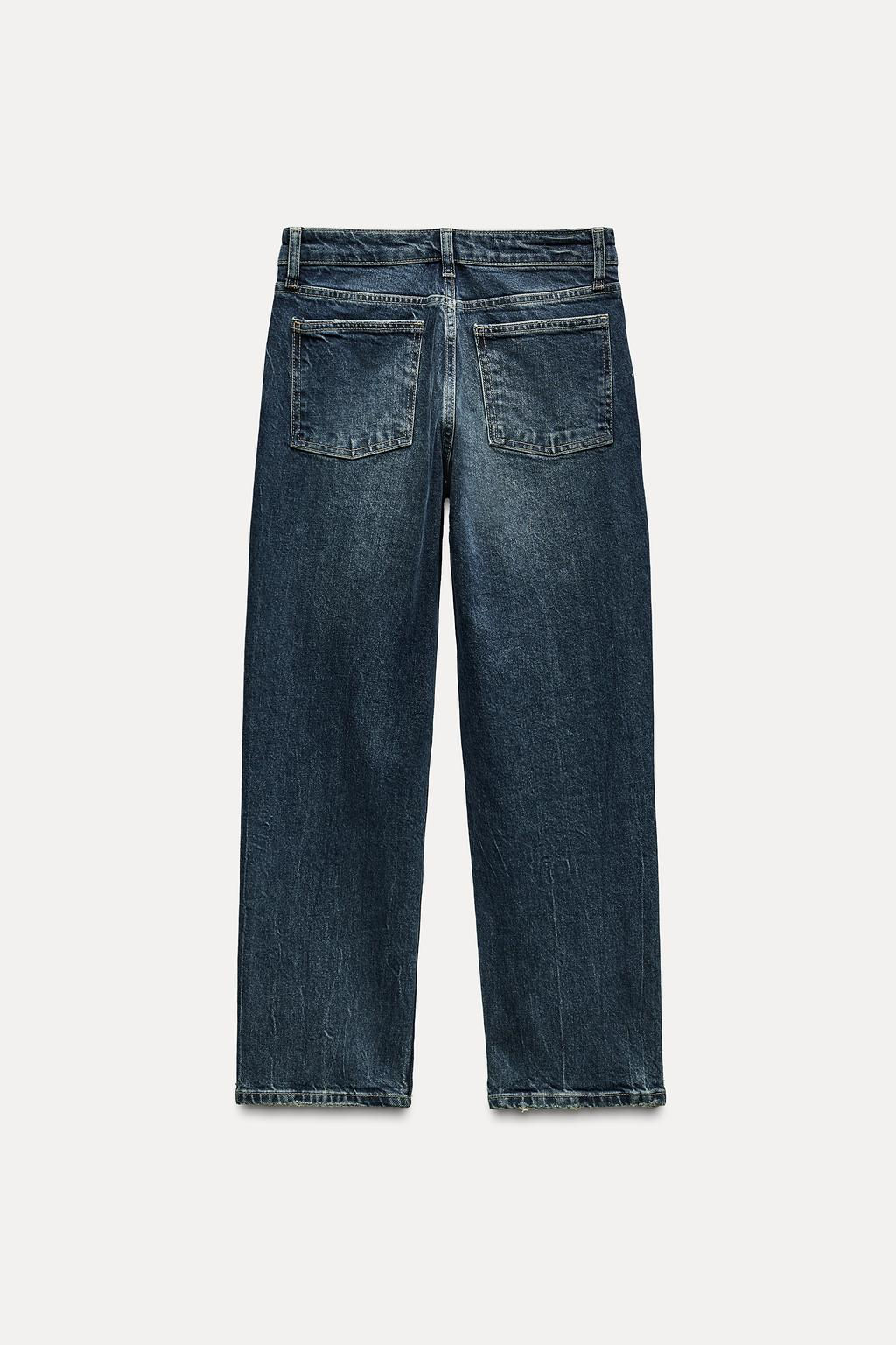 TRF SLIM CROPPED BELL BOTTOM MID-WAIST JEANS - Zara фото 7