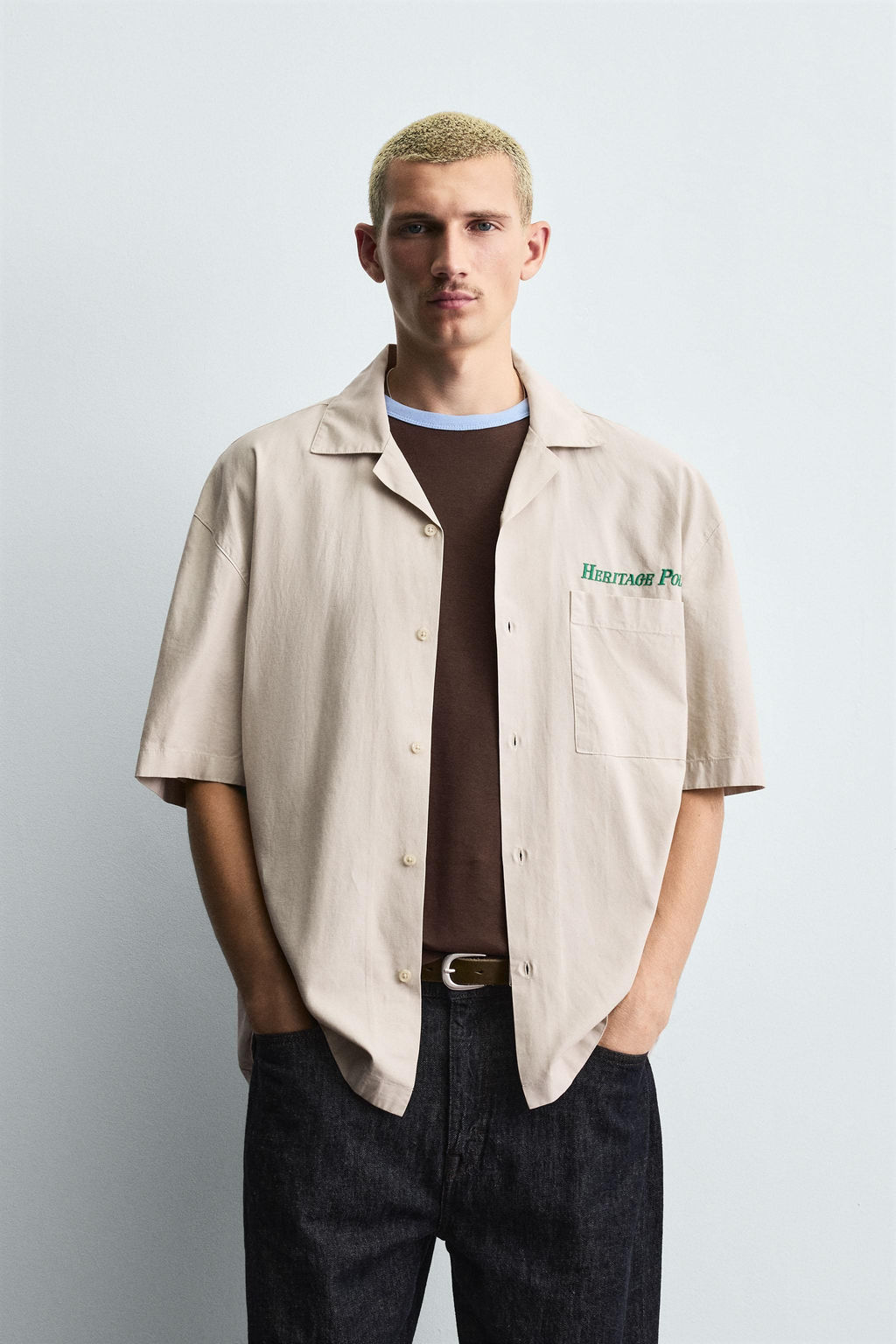 LYOCELL/COTTON PRINT SHIRT - Zara фото 2