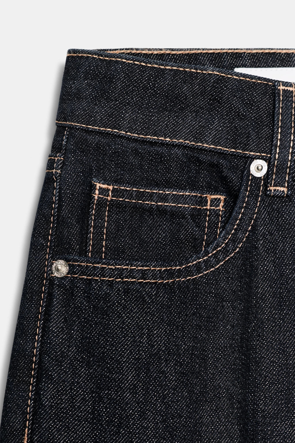 JEANS TRF WIDE LEG CROPPED TIRO BAJO / Marino oscuro - Zara фото 9