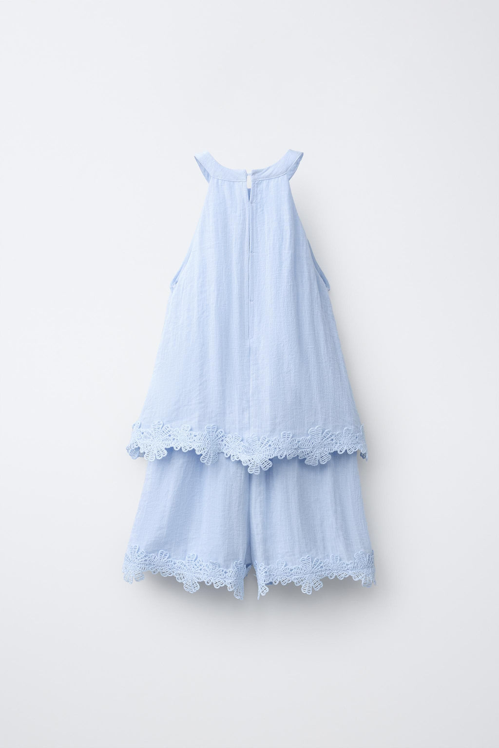 MONO CORTO HALTER BORDADO / Azul - Zara фото 2