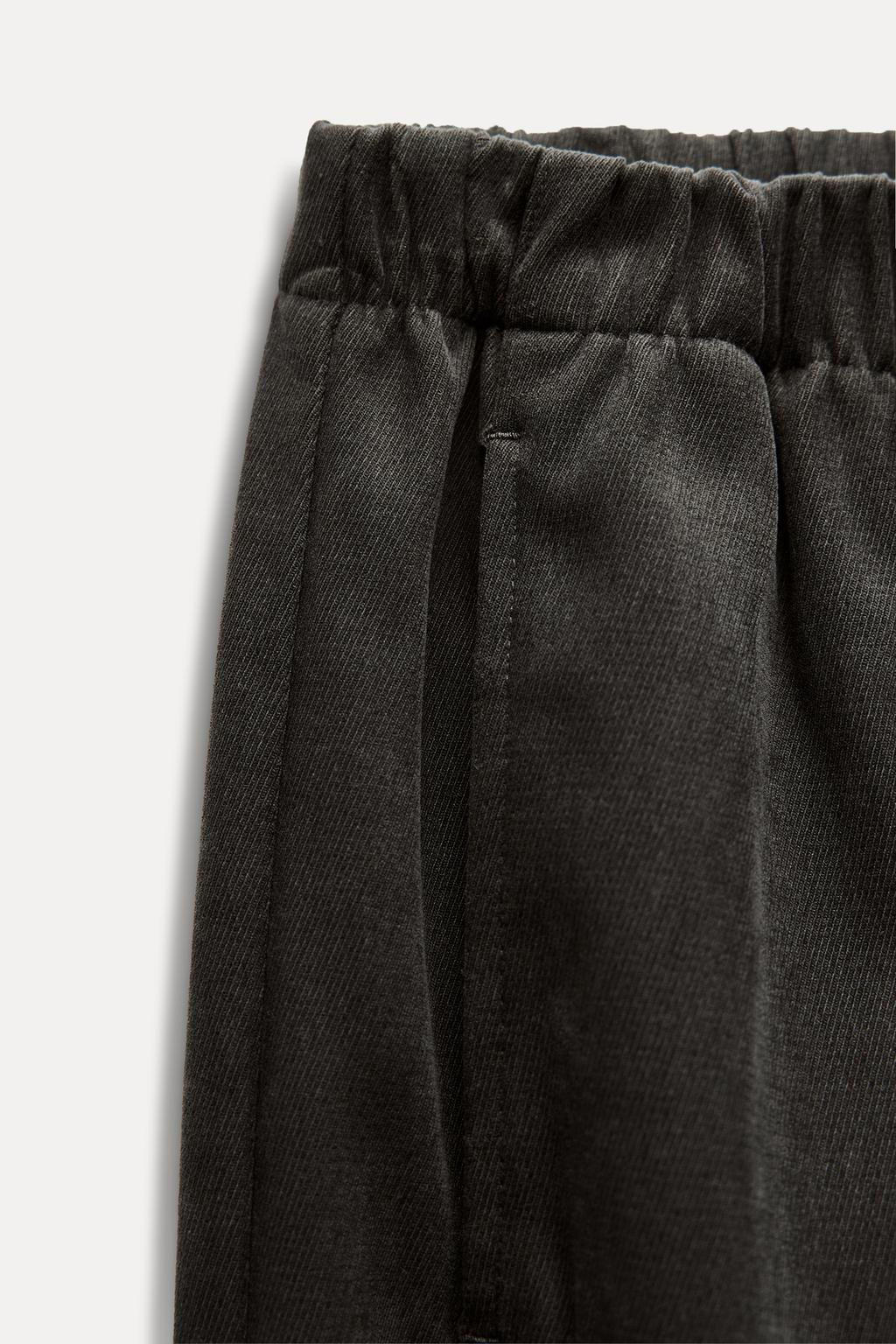 TEXTURED WIDE-LEG TROUSERS - Zara фото 11