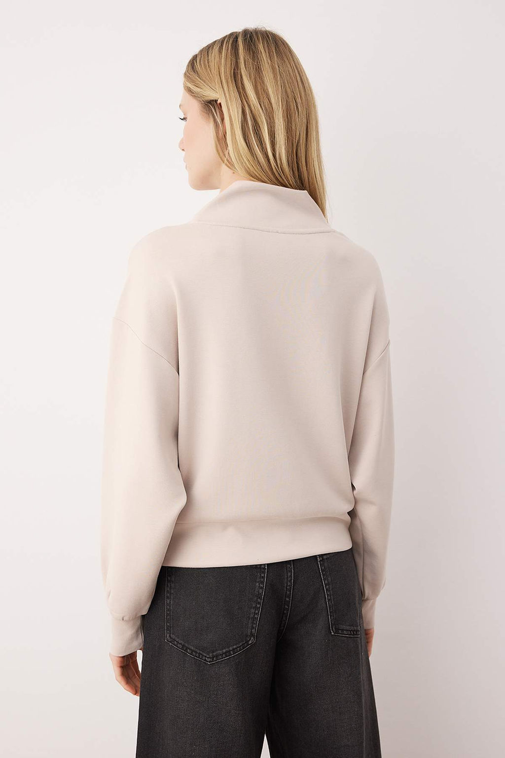 Tas Fermuarl? Dik Yaka Relaxed Orme Sweatshirt TWOAW26SW00031 - Trendyolmilla фото 4