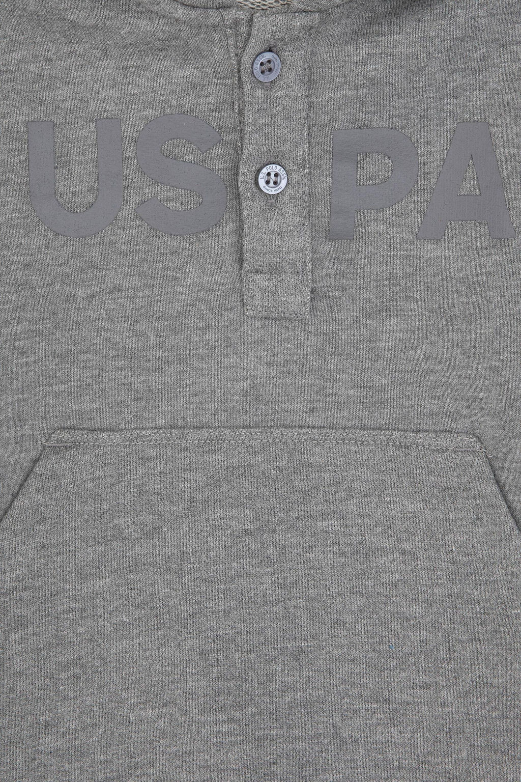 Erkek _ocuk Gri Melanj Kap__onlu Basic Sweatshirt - U.s. polo assn фото 3