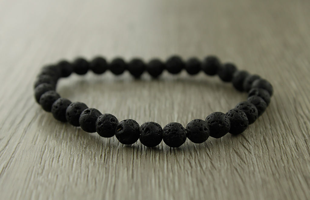 Лава (Бразилия) черный 6мм, браслет Классика длина 17см - Agat77 фото 3