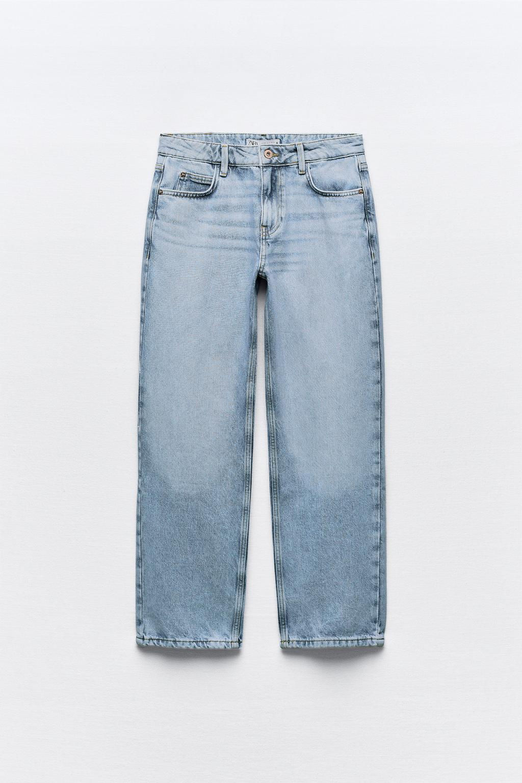 Z1975 STRAIGHT CROPPED HIGH-RISE JEANS - Zara фото 6