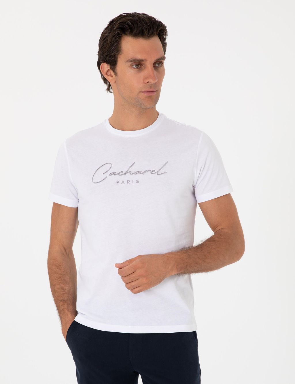 Beyaz Slim Fit Ti__rt - Cacharel фото 3