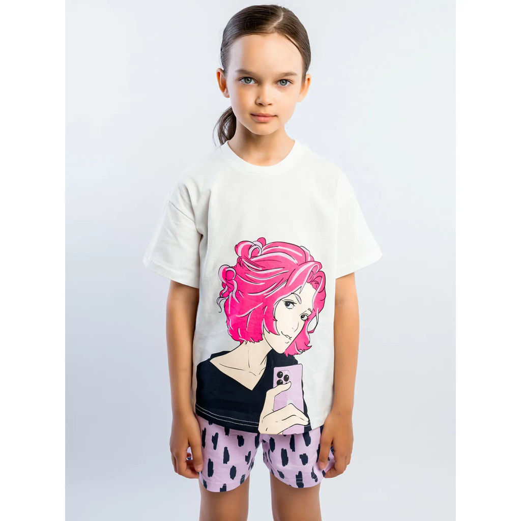 Комплект футболка кулирка, шорты футер 2х нитка петля 7010900101 - Youlala фото 13