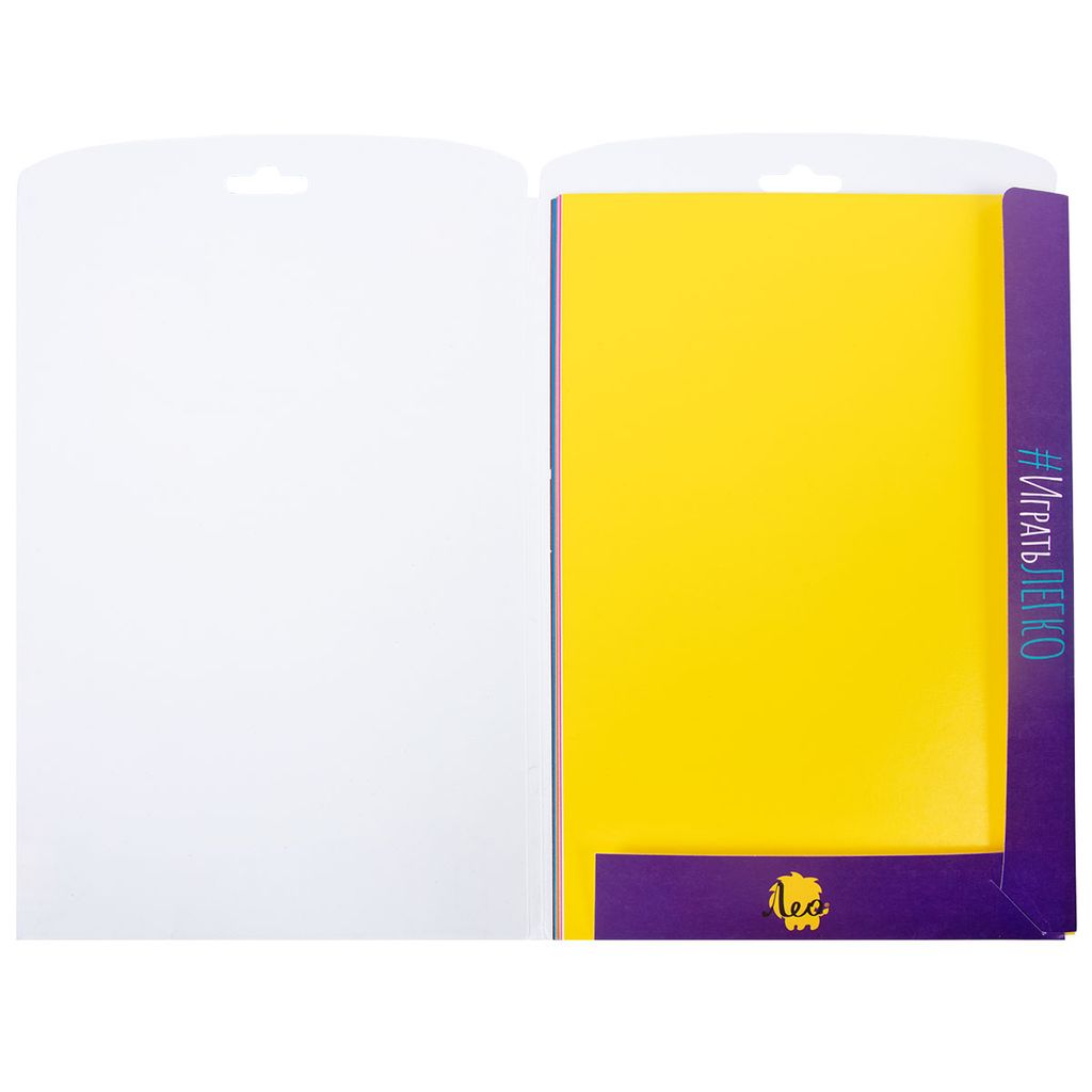 Лео Играй Картон цветной (+золото и серебро), односторонний, мелованный LPCB-07 200 г/м2 A4- 20 х 28.3 см 12 л. 12 цв  фото 4