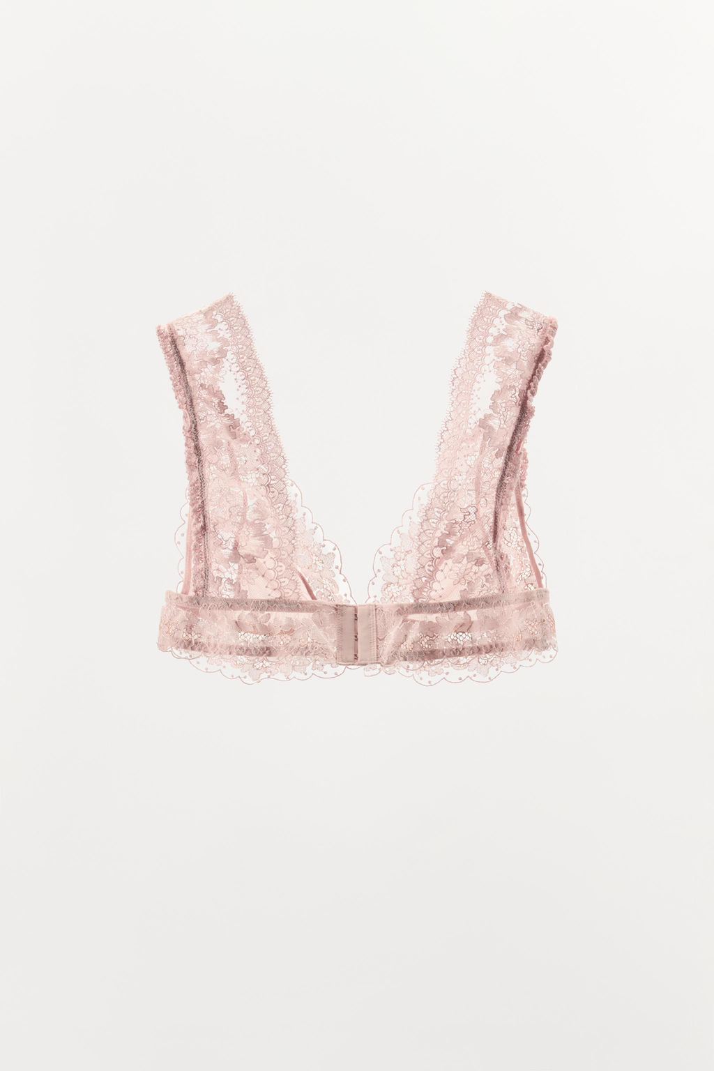 SUJETADOR TRIANGULAR COMBINADO ENCAJE / Rosa pastel - Zara фото 6