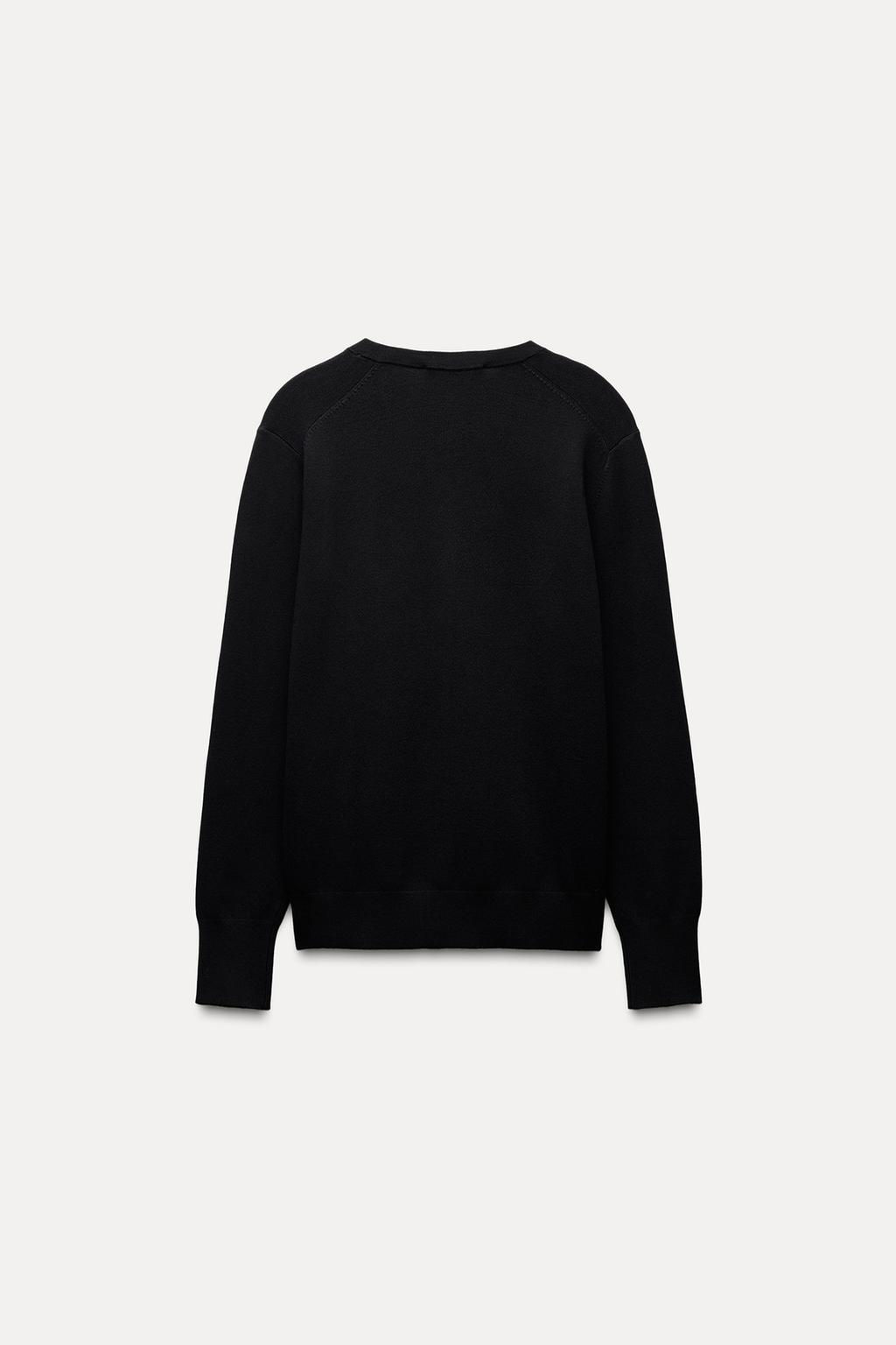 KNIT CARDIGAN WITH GEM BUTTON - Zara фото 6